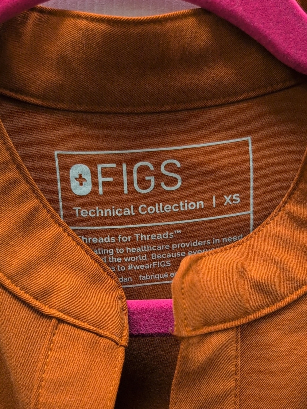 Figs Rafaela Scrub Top XS Dirty Chai - Picture 4 of 6